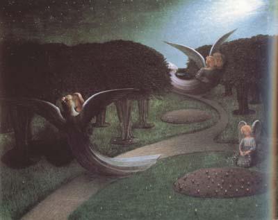 Nuncques, William Degouve de The Angels of Night (mk19) Sweden oil painting art